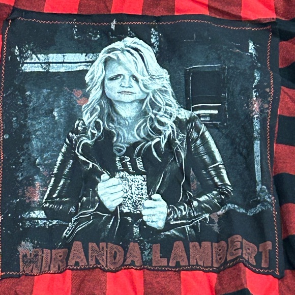 NWT Upcycled  Miranda Lambert Graphic Flannel Size XXL - Picture 5 of 12